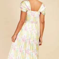 Little Mistress Jackson Blossom Pleated Belted Midaxi Dress -Starlit Dress Sales D18891R8D 4