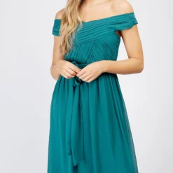 Little Mistress Green Crossover Bardot Maxi Dress -Starlit Dress Sales D19826D3A 2