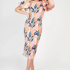 Little Mistress Animal Print Puff Sleeve Midi Dress By Vogue Williams -Starlit Dress Sales D21332C1A 1 1 8618750d 8def 4e0b a64c fd390a31513c