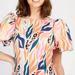 Little Mistress Animal Print Puff Sleeve Midi Dress By Vogue Williams -Starlit Dress Sales D21332C1A 3 1 c2fb1937 695c 460f 9efb c2dbb7d6d791