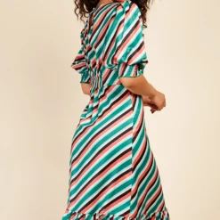 Little Mistress Stripe Satin Pephem Midaxi Dress 7 Little Mistress Stripe Satin Pephem Midaxi Dress -Starlit Dress Sales D33605R1A 4