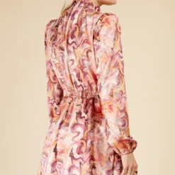 Little Mistress Marble Satin Shirred Mini Dress -Starlit Dress Sales D33613B1A 4