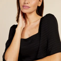 Little Mistress Black Check And Pleated Hem Midi Dress -Starlit Dress Sales D33620R3A 3