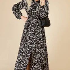 Little Mistress Mono Spot Lace Up Maxi Shirt Dress By Vogue Williams 7 Little Mistress Mono Spot Lace Up Maxi Shirt Dress By Vogue Williams -Starlit Dress Sales D33629D3C 1