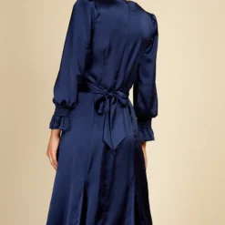 Little Mistress Navy Crossover Waist Midaxi Dress -Starlit Dress Sales D33631R1A 4