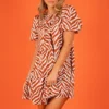 Little Mistress Zebra Print Mini Smock Dress By Vogue Williams