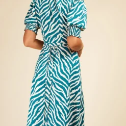 Little Mistress Zebra Print Button Front Midi Dress By Vogue Williams -Starlit Dress Sales D33708R1A 4