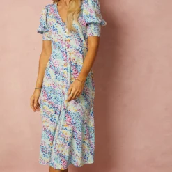 Little Mistress Animal Print Button Front Midi Dress By Vogue Williams -Starlit Dress Sales D33708R2B 3