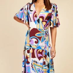Little Mistress Retro Print Satin Wrap Maxi Dress By Vogue Williams 8 Little Mistress Retro Print Satin Wrap Maxi Dress By Vogue Williams -Starlit Dress Sales D33709D1A 2