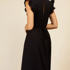 Little Mistress Black Pephem Midi Dress By Vogue Williams -Starlit Dress Sales D33718R1A 4