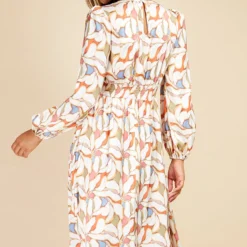 Little Mistress Leaf Print Blouson Sleeve Midaxi Dress -Starlit Dress Sales D33754R1A 4