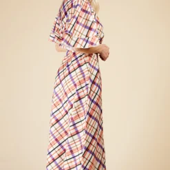 Little Mistress Check Layered Sleeve Midaxi Wrap Dress 9 Little Mistress Check Layered Sleeve Midaxi Wrap Dress -Starlit Dress Sales D33844R1A 5