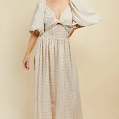 Little Mistress Beige Check Multiway Midi Dress 11 Little Mistress Beige Check Multiway Midi Dress -Starlit Dress Sales D34009R1A 2