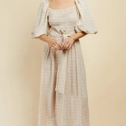 Little Mistress Beige Check Multiway Midi Dress 13 Little Mistress Beige Check Multiway Midi Dress -Starlit Dress Sales D34009R1A 3