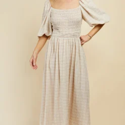 Little Mistress Beige Check Multiway Midi Dress 14 Little Mistress Beige Check Multiway Midi Dress -Starlit Dress Sales D34009R1A 5