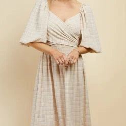 Little Mistress Beige Check Multiway Midi Dress 16 Little Mistress Beige Check Multiway Midi Dress -Starlit Dress Sales D34009R1A 8