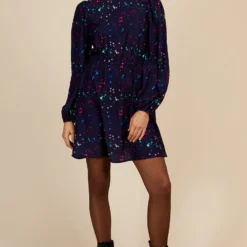 Little Mistress Navy Star Print Mini Dress By Vogue Williams -Starlit Dress Sales D34177B1A 1