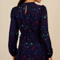 Little Mistress Navy Star Print Mini Dress By Vogue Williams -Starlit Dress Sales D34177B1A 4