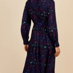 Little Mistress Navy Star Print Midaxi Mock Wrap Dress By Vogue Williams -Starlit Dress Sales D34193R2B 4