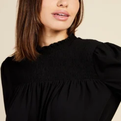 Little Mistress Black Shirred Mini Dress By Vogue Williams -Starlit Dress Sales D34194B2B 3