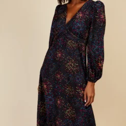 Little Mistress Firework Print Midaxi Dress By Vogue Williams -Starlit Dress Sales D34267R1A 2