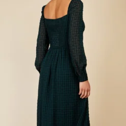 Little Mistress Emerald Green Gingham Midaxi Dress -Starlit Dress Sales D34298R1A 4