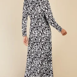 Little Mistress Monochrome Printed Midaxi Dress 7 Little Mistress Monochrome Printed Midaxi Dress -Starlit Dress Sales D34312R1A 4