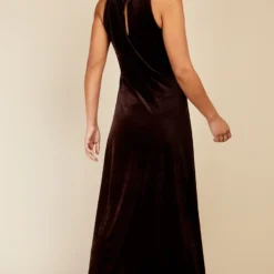 Little Mistress Chocolate Brown Velvet Maxi Dress 7 Little Mistress Chocolate Brown Velvet Maxi Dress -Starlit Dress Sales D34320D1A 4