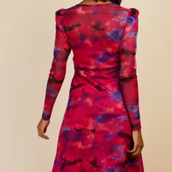 Little Mistress Watercolour Print Sheer Midaxi Dress By Vogue Williams -Starlit Dress Sales D34346R1A 4