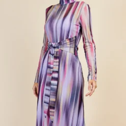 Little Mistress Printed Mesh Tie Waist Midaxi Dress 6 Little Mistress Printed Mesh Tie Waist Midaxi Dress -Starlit Dress Sales D34348R1A 2