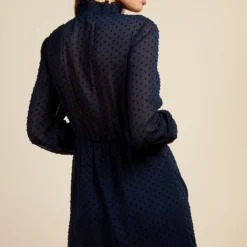 Little Mistress Navy Spot Mini Dress -Starlit Dress Sales D34370B1A 4