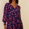 Little Mistress Floral Print Mini Dress By Vogue Williams