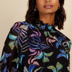 Little Mistress Leaf Print High Neck Mini Dress By Vogue Williams -Starlit Dress Sales D34429B1A 3