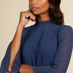 Little Mistress Blue Spot High Neck Mini Dress By Vogue Williams -Starlit Dress Sales D34436B1A 3