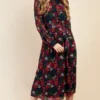 Little Mistress Printed High Neck Midaxi Dress