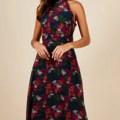 Little Mistress Printed Tie Detail Midaxi Dress 11 Little Mistress Printed Tie Detail Midaxi Dress -Starlit Dress Sales D34554R1A 2