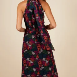 Little Mistress Printed Tie Detail Midaxi Dress 10 Little Mistress Printed Tie Detail Midaxi Dress -Starlit Dress Sales D34554R1A 4