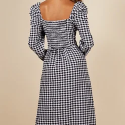 Little Mistress Gingham Frill Neckline Midaxi Dress -Starlit Dress Sales D34562R1A 4