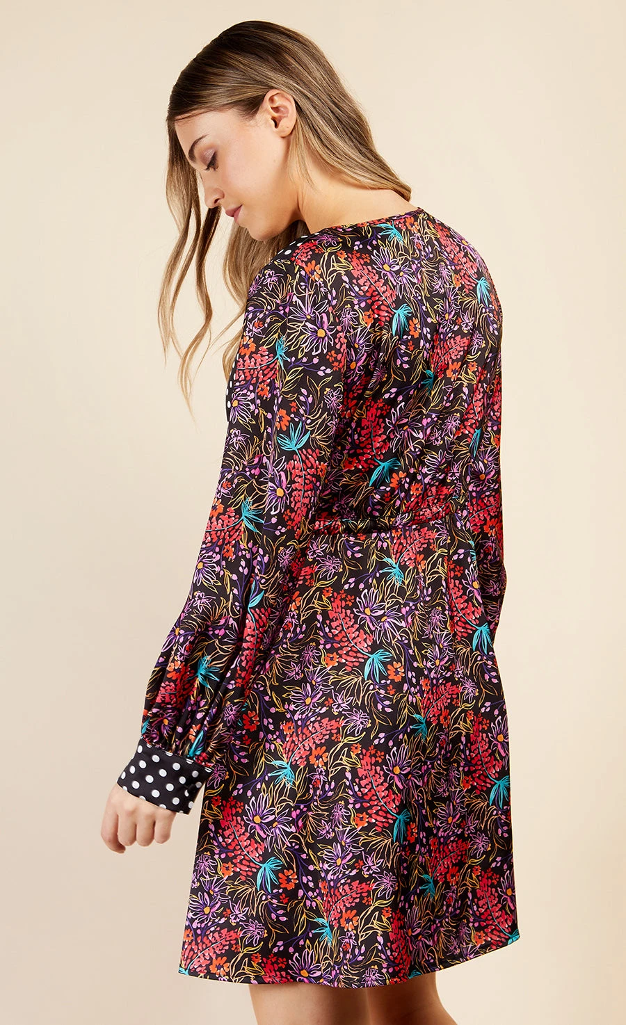 Little Mistress Floral And Spot Print Mini Dress By Vogue Williams 4 Little Mistress Floral And Spot Print Mini Dress By Vogue Williams - Image 4