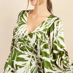 Little Mistress Green Print Satin Mini Dress By Vogue Williams -Starlit Dress Sales D34582B2A 3