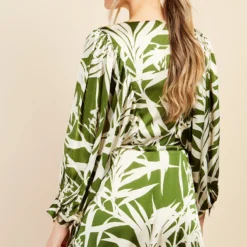 Little Mistress Green Print Satin Mini Dress By Vogue Williams -Starlit Dress Sales D34582B2A 4