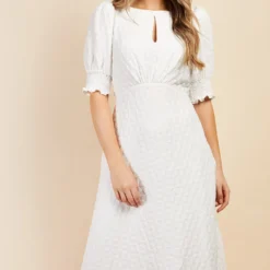 Little Mistress Cream Texture Midaxi Dress By Vogue Williams -Starlit Dress Sales D34593R2A 2