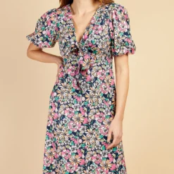Little Mistress Floral Print Tie Detail Midaxi Dress By Vogue Williams -Starlit Dress Sales D34683R2B 2
