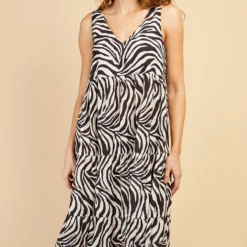 Little Mistress Zebra Print Tiered Maxi Smock Dress By Vogue Williams -Starlit Dress Sales D34731D1A 2