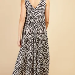 Little Mistress Zebra Print Tiered Maxi Smock Dress By Vogue Williams -Starlit Dress Sales D34731D1A 4