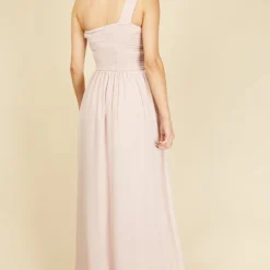 Little Mistress Luanna Blush Embellished One-Shoulder Maxi Dress -Starlit Dress Sales L16413D10A 4
