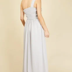 Little Mistress Luanna Ice Grey Embellished One-Shoulder Maxi Dress -Starlit Dress Sales L16413D12A 4