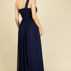 Little Mistress Luanna Navy Embellished One-Shoulder Maxi Dress -Starlit Dress Sales L16413D13A 4