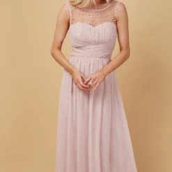Little Mistress Grace Blush Embellishment Sweetheart Maxi Dress -Starlit Dress Sales L6158D56A 2