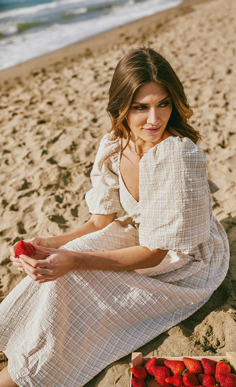 Little Mistress Beige Check Multiway Midi Dress 1 Little Mistress Beige Check Multiway Midi Dress